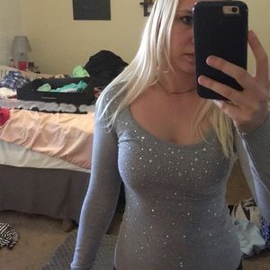 Gray Sparkly Sweater